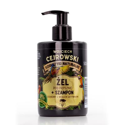 2 In 1 Cedar Shampoo and Shower Gel with Activated Carbon 300