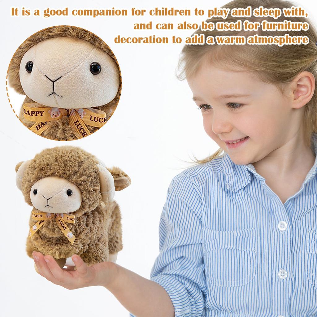 Cute Sheep Doll Plush Toy Scarf Sheep Doll Rag Doll