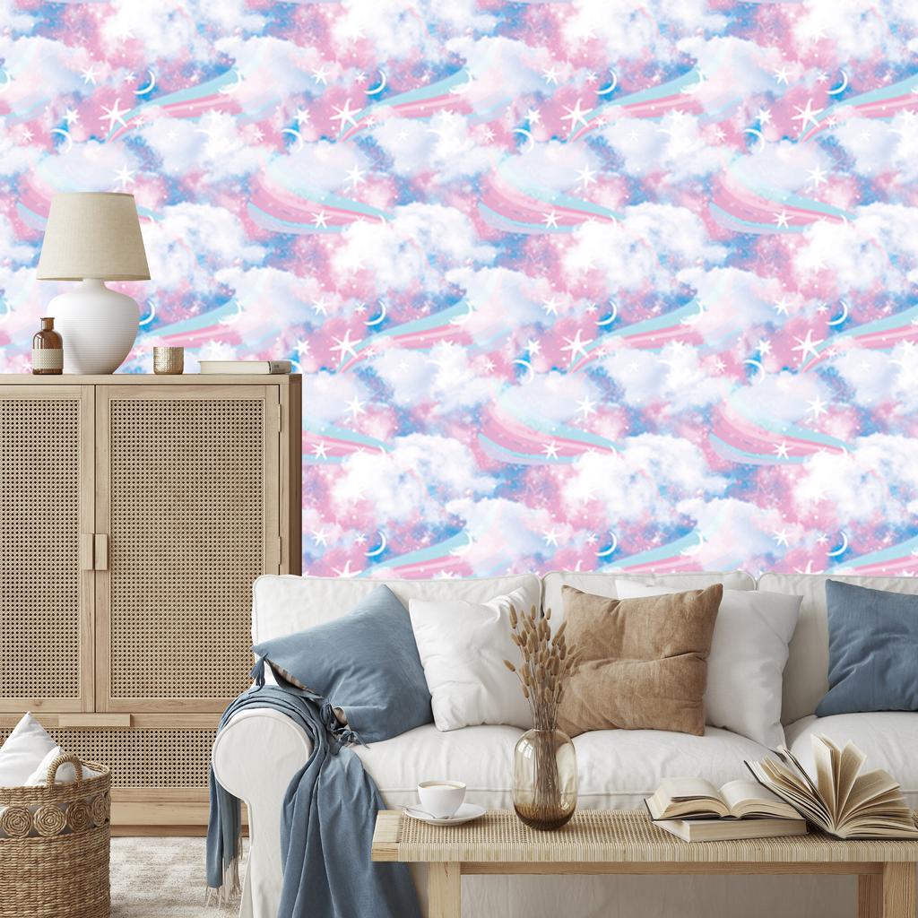Colorful Sky Clouds Wallpaper for Living Room and Bedroom 50x1000
