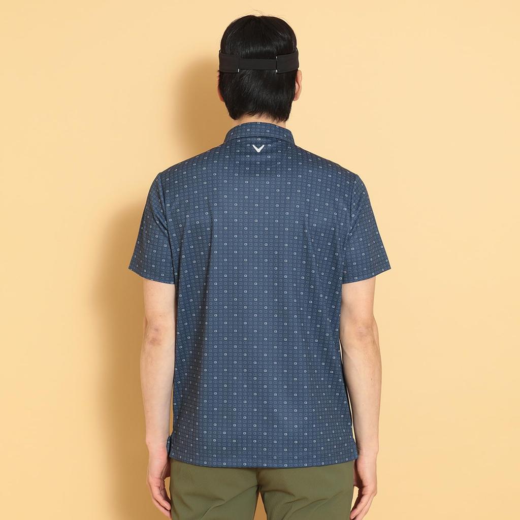 Short Sleeve Polo Shirt Quick UV Golf C25134110 L [Callaway] Men's (Sweat Wicking, Drying, Protection) / / 1120_Navy