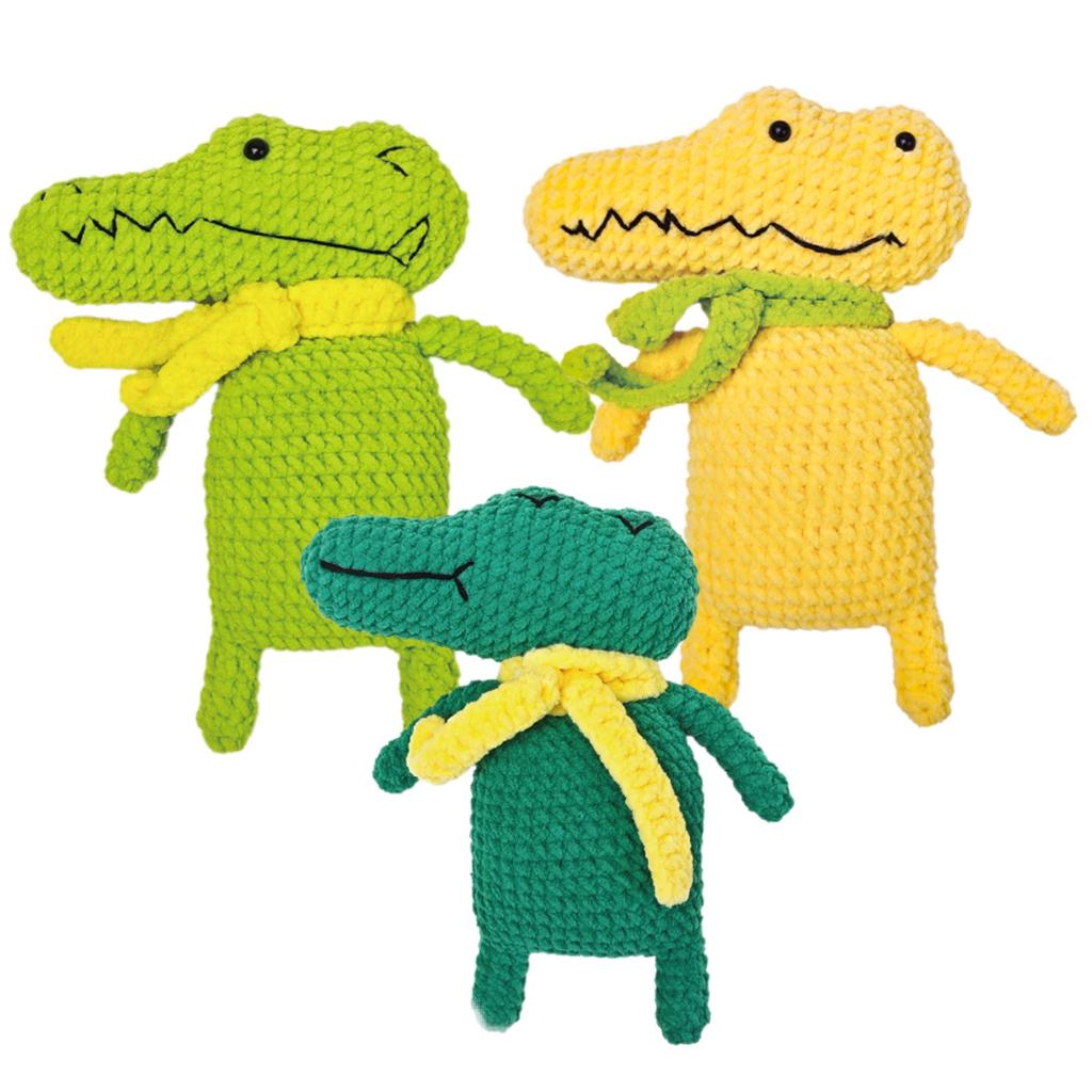 Niedliche Häkelpuppen, Plüschaccessoires und Anhänger, Wollstrick-DIY-Materialset mit bebilderten Schritten