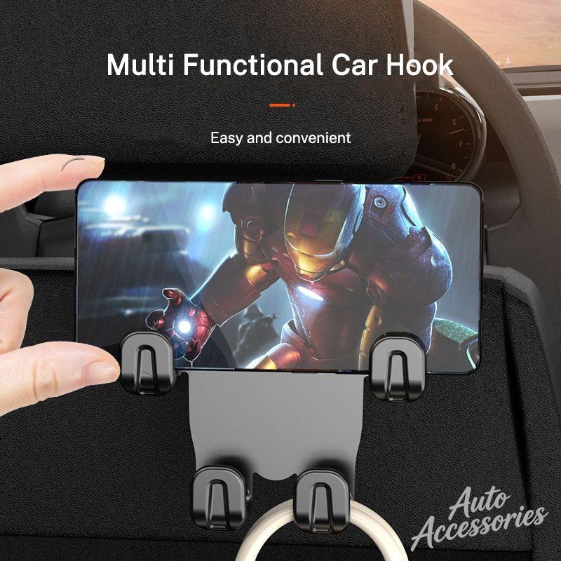 Car Seat Headrest Hook Hanger Storage Organizer For Handbag Purse Coat For Porsche Cayenne Panamera Macan Boxster 911 Carrera-GT OS3