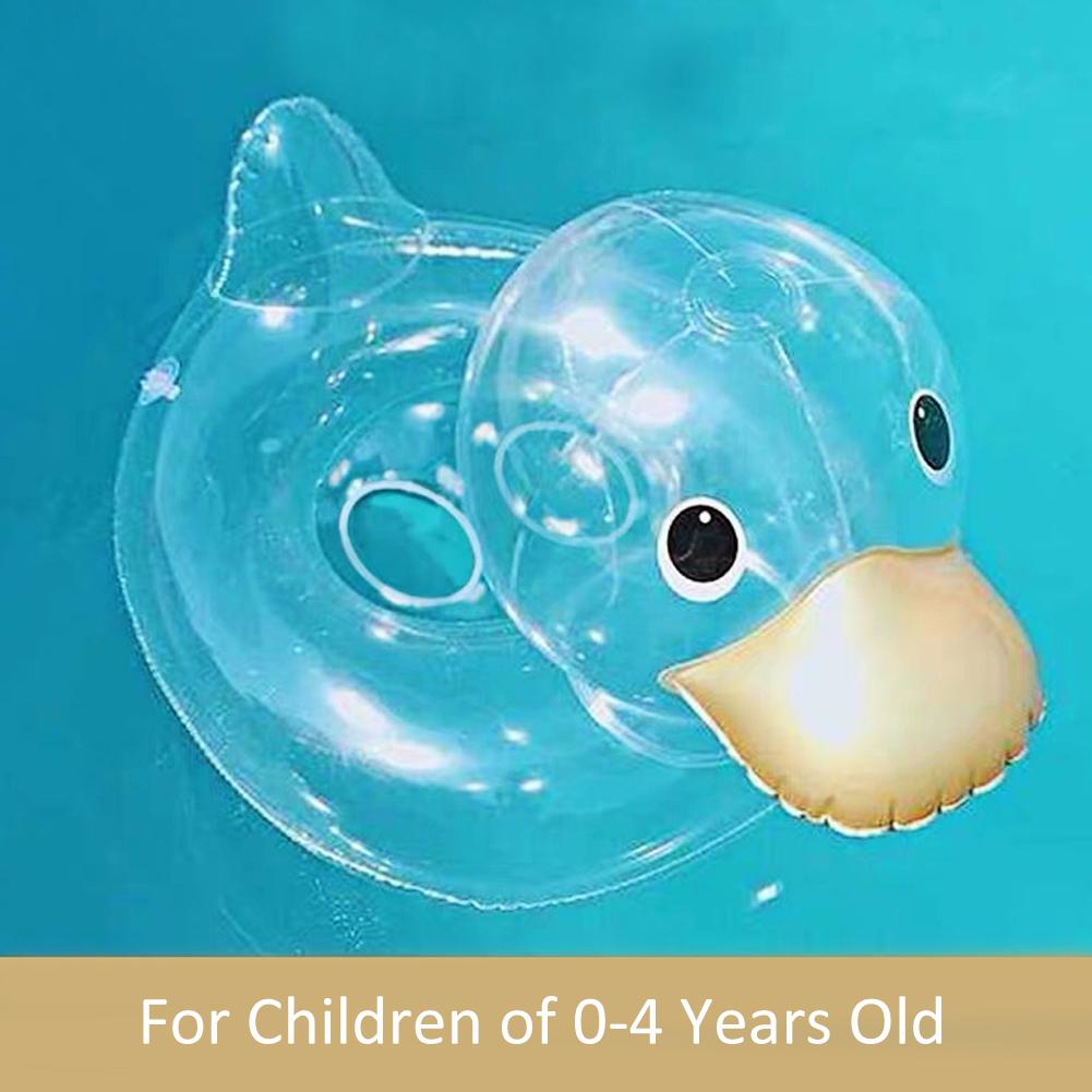 Baby Kleinkind Transparenter Enten Schwimmring Kleinkind Wasser Schwimm Sitz Kreis Pool Sicherheits Hilfe Trainer