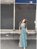 Women's College-Style White Dress – 2026 Summer French-Inspired Waist-Cinching Long Skirt