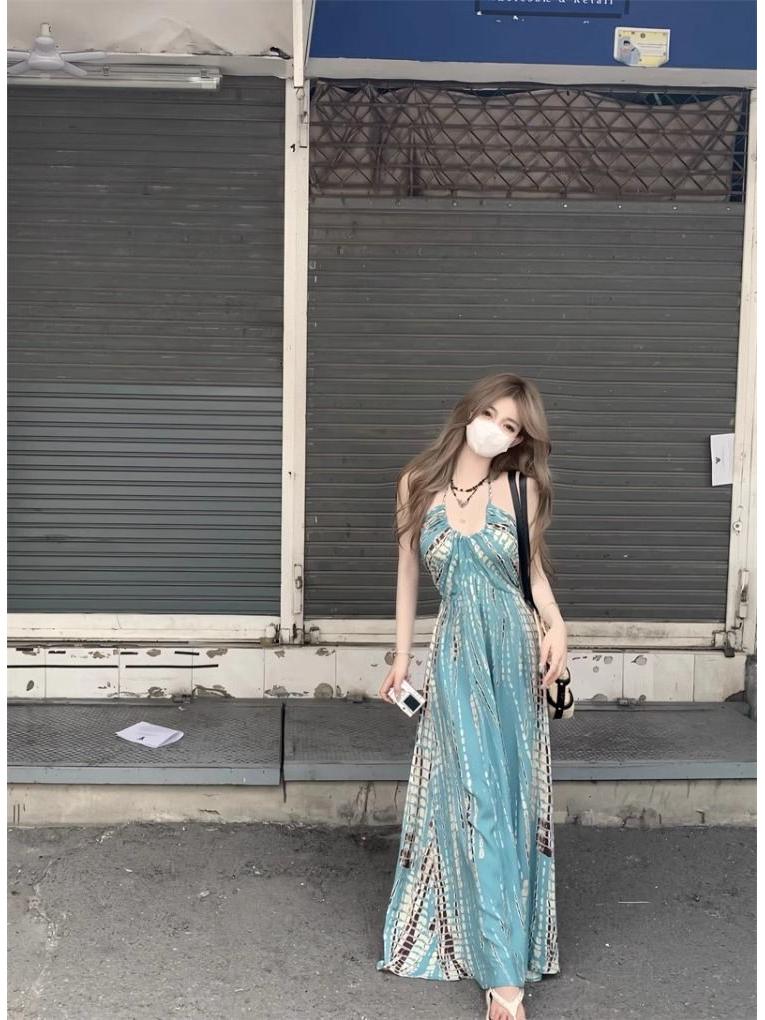 Women's College-Style White Dress – 2026 Summer French-Inspired Waist-Cinching Long Skirt