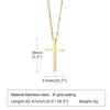 Cubic Zirconia Crucifix Cross Neckalce Pendant for Women Simple Layered Jewelry
