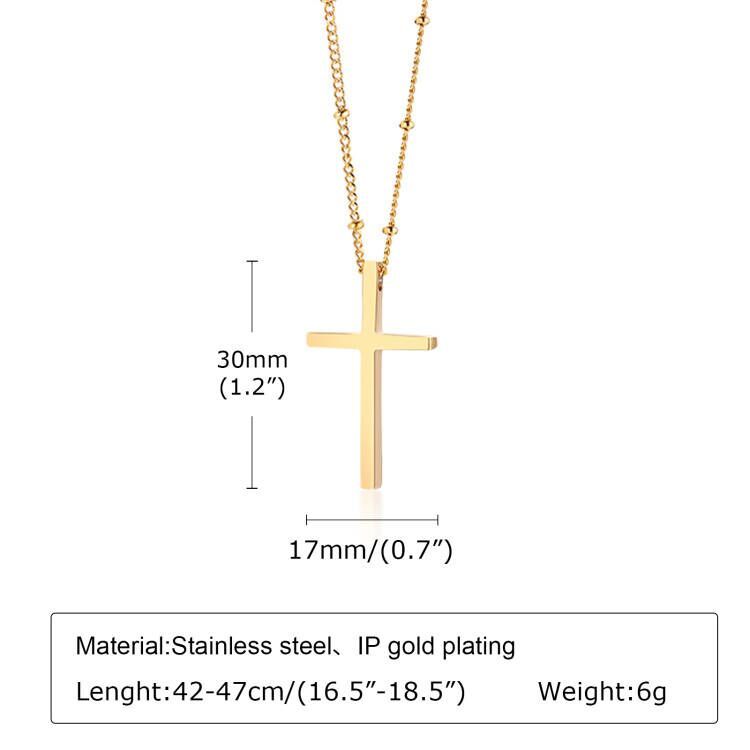 Cubic Zirconia Crucifix Cross Neckalce Pendant for Women Simple Layered Jewelry