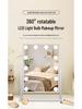 Large LED Lighted Makeup Vanity Mirror Square Portable Beauty Mirror