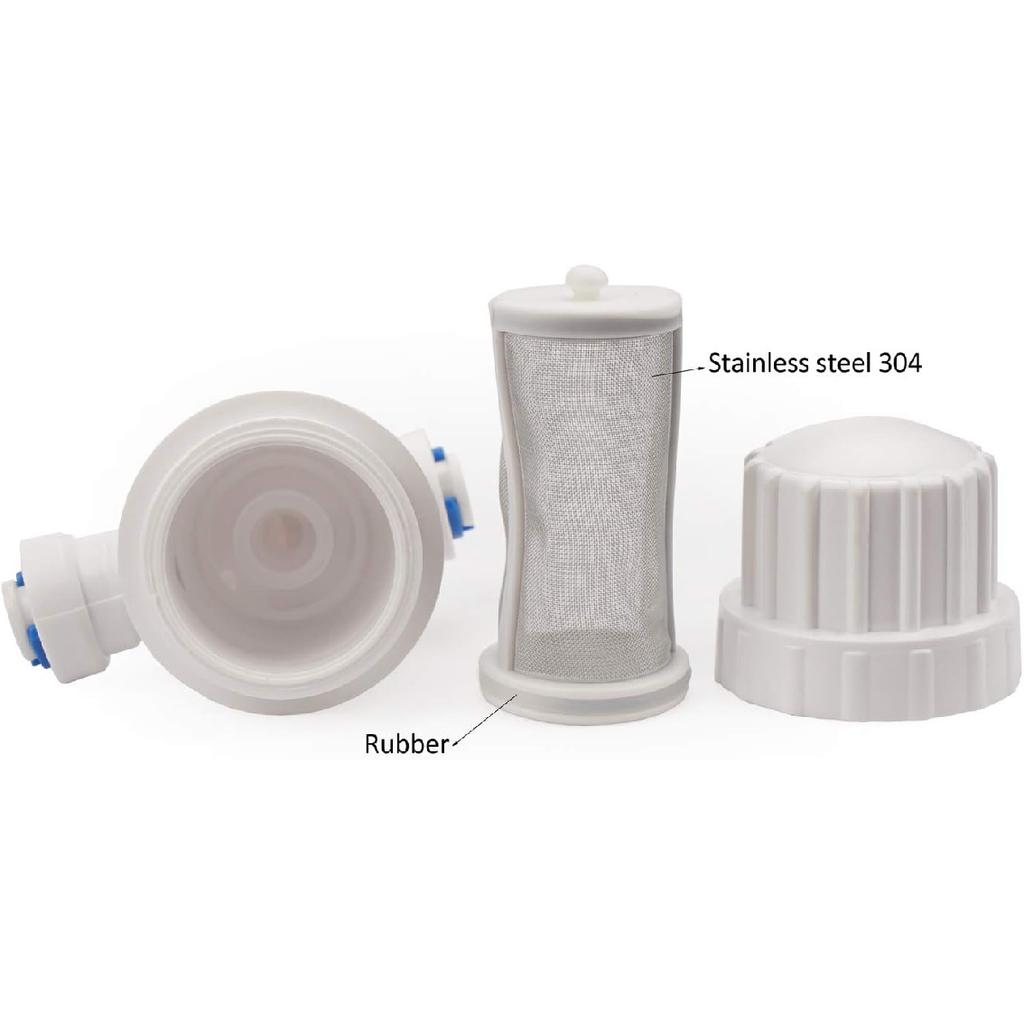 CHUNHUI Misting Cooling System Filter for 1/4" Water Tube Inlet Water, Outdoor Gardening Water Inlet Filter,Stainless Steel Sediment Filter 120 Mesh