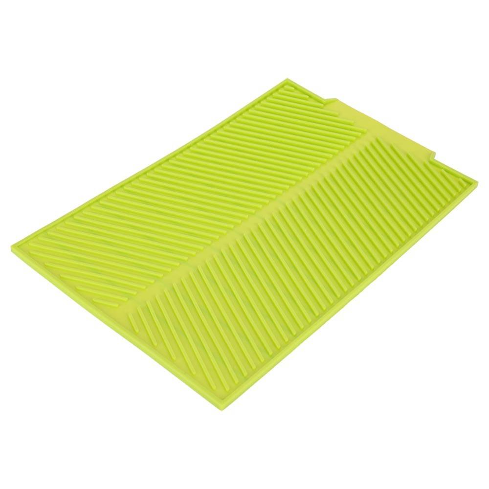 Tappetino per Asciugare i Piatti a Forma Rettangolare Tappetino Drenante in Silicone Pratico Supporto Asciugatura Pad Piano Cucina Lavello