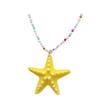 Holiday style color beaded starfish necklace female Internet celebrities with the same long collarbone chain exaggerated match