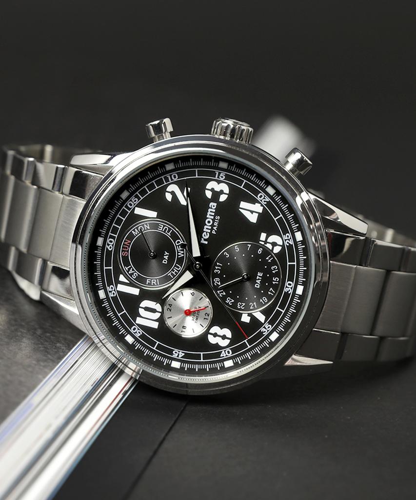 Lenomasigye Re340 Bk Multi-Metal Watch Black
