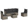 VidaXL Garden Lounge Set 6 Pcs with Grey Cushions Wicker 3217360
