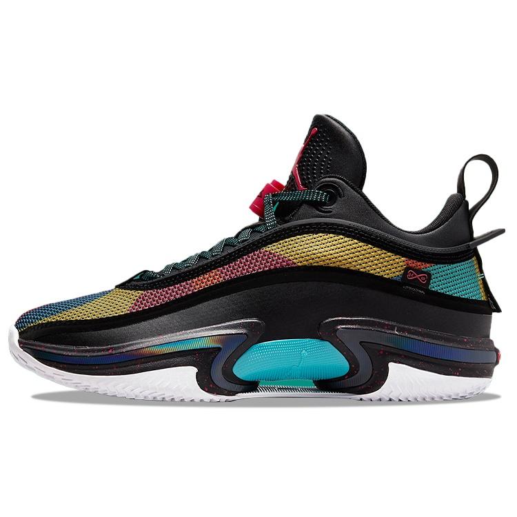 Air Jordan 36 Low  Black Multi-Color  Men s DH0833-063 EU 44.5