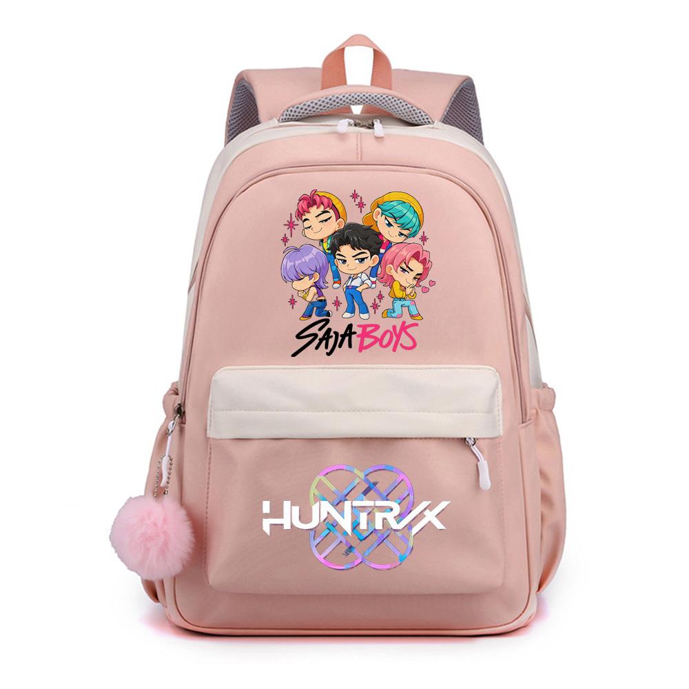 Zaino Stampato K-Pop Cartone Animato Anime per Studente Ragazzo Ragazza Zaino Scolastico Borsa per Libri Regalo Bambino Donna Grande Capacità Impermeabile Borsa da Viaggio Mochila