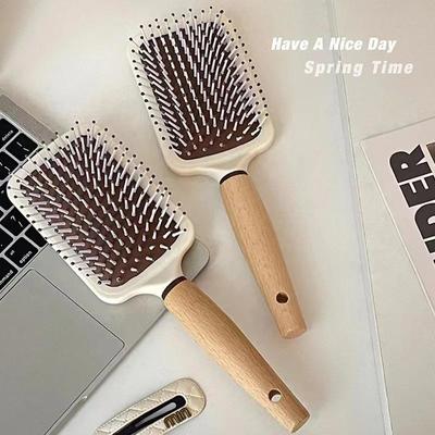 Airbag Comb Wooden Comb Scalp Massage Air Cushion Comb Fluffy Ladies Special Curly Hair Rib Comb Anti-static Modeling
