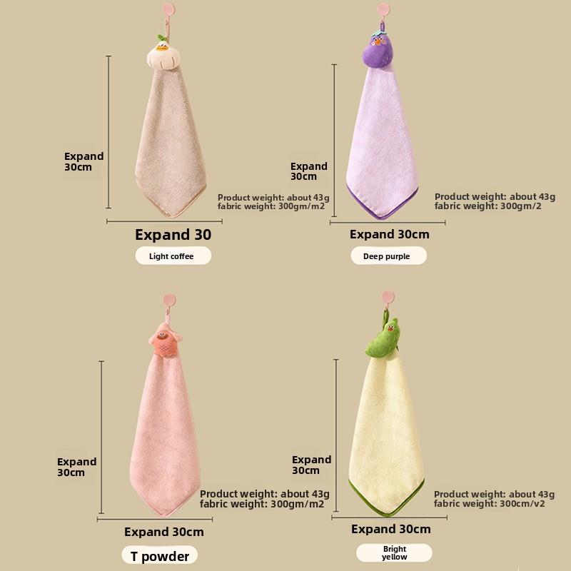 Whimsical and Playful Absorbent Kitchen and Bathroom Dual-Use Hanging Towel