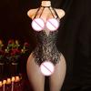 Sexy Body Stockings Women Open Crotch Fishnet Mesh Tights Lingerie Bodysuit Sleepwear Underwear