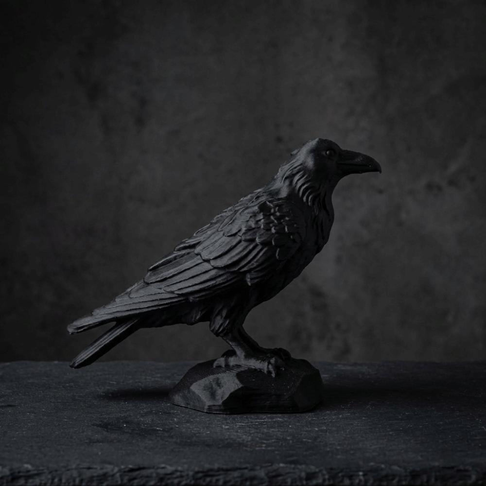 Raven Prop Crow Statue Crafts Gothic Style Bird Ornaments Craft Simulation Crow Model Balcony
