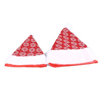 2pcs Christmas Hats Set Red White Decorative Christmas Hats Soft Lightweight Santa Hats for Holiday