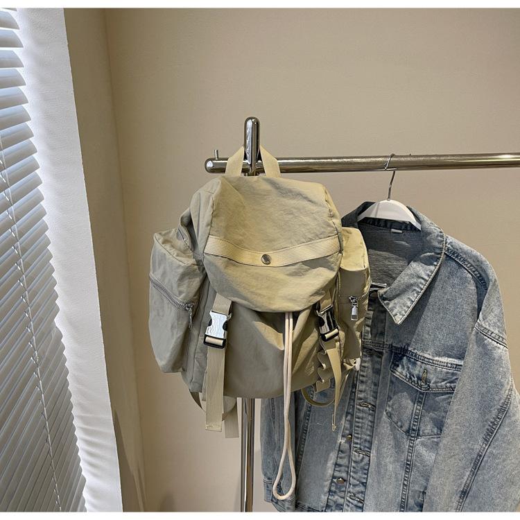 

2025 новый простой кампус Фэнсэнь японские студенты колледжа ленивый стиль большая вместимость школьный рюкзак повседневный рюкзак серый