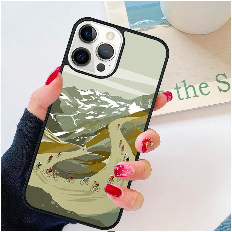 Mountain Bikes Cycling Phone Case For iPhone 17 Air 16 pro max 15 14 plus 12 13 Soft Bumper Shell Cover coque