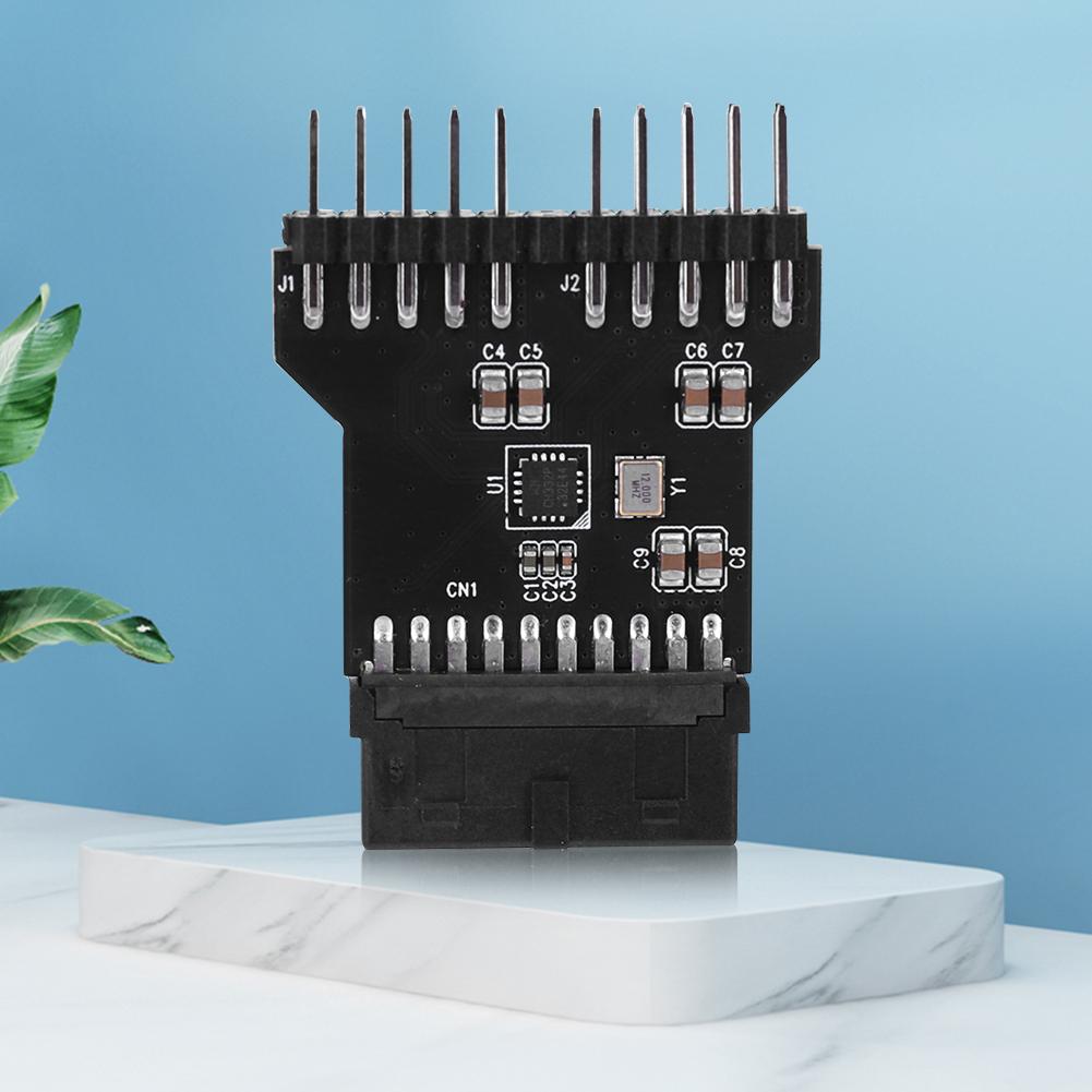 USB 3.0 19PIN To USB 2.0 9PIN Header Splitter Adapter Wear Resist Front Panel Socket Adapter Card 1 To 2 Extension for RGB Fans