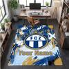 Crystal Velvet Rug FC Zürich Print Custom Name Text Floor Mat Home Decor