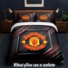 Manchester United Design Bett Bettwäsche Set 1 Bettbezug + 2 Kissenbezüge Weich Atmungsaktiv Haushalt Bettwäsche