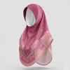 Chiffon Hijabs Women Head Wrap Square Scarf Floral Print Turban Cap