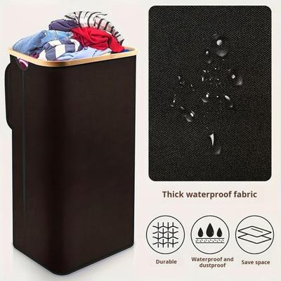 Wäschekorb mit staubdichtem Deckel Faltbares Design Große Kapazität Wasserdicht Spielzeug Decken Aufbewahrungsorganizer Schmutzig