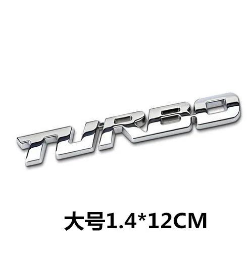 Car 3D Styling TURBO Sticker Alloy Metal Letter Motorcycle Emblem Badge Sticker Car Body Rear Tailgate Decal Auto Accessories