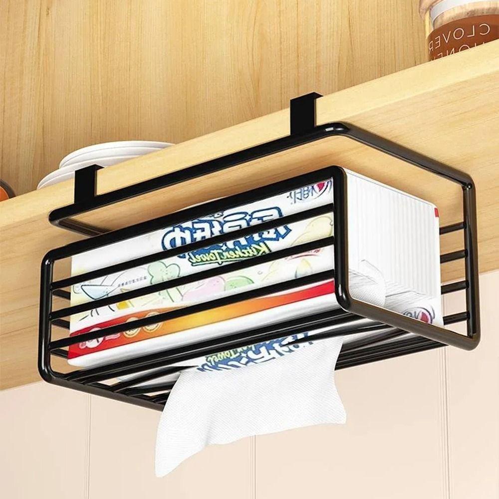 

Strong Load-bearing Paper Towel Holder Free Punch Draw Carton Rack Kitchen білий