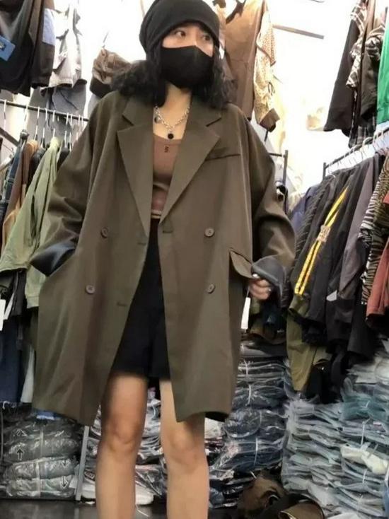 

Women s Black Retro Suit Jacket - 2026 Spring/Autumn Korean Style Casual Versatile Top One Size (Suitable for 85-150 jin) армія зелений колір