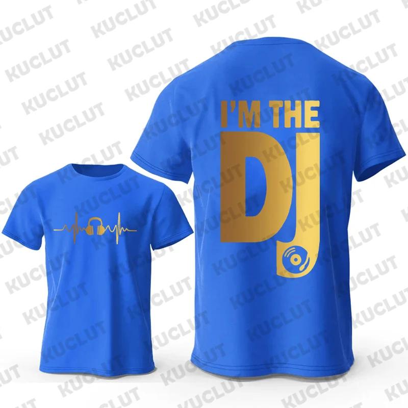 DJ Headphone Print T Shirts Turntablist Graphic Men's Street Streetwear Short Sleeve Recorded Music Gifts Tee T-shirt Clothing