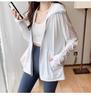 Women's Ice Silk UV Protection Hooded Cardigan - Summer Thin, Breathable, Loose-Fit, Slimming, Versatile.