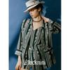 Blacknini Yinhuafu/Holiday Series Matte 12 M Silk Crepe De Chine Shirt/Sling/Shorts