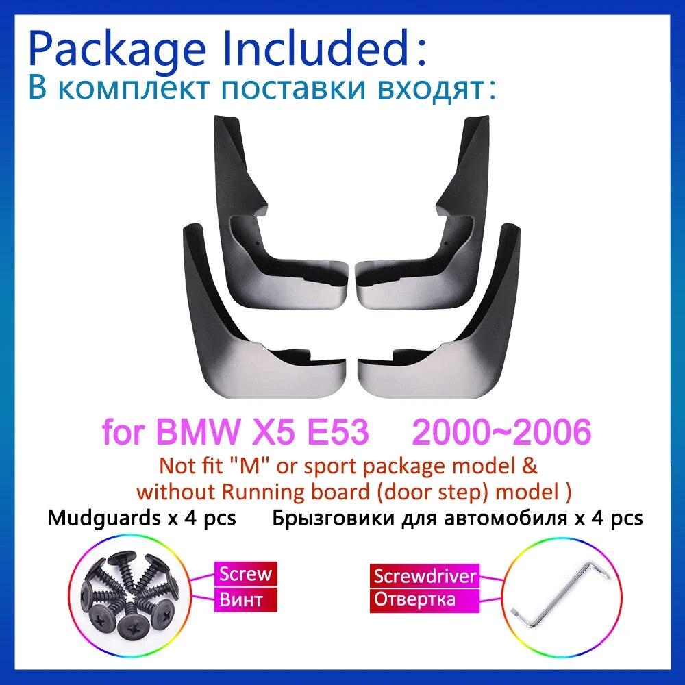Pro BMW X5 E53 2000 2001 2002 2003 2004 2005 2006 Vylepšení bahna Protistříkající blatníky Přední Zadní Kola Blatník Lapače blatníků Příslušenství