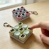 9-Key Black Cat Fidget Keyboard Stress Relief Keyboard Finger Clicker Keychain Office School Travel Decompression Button Sensory Toy
