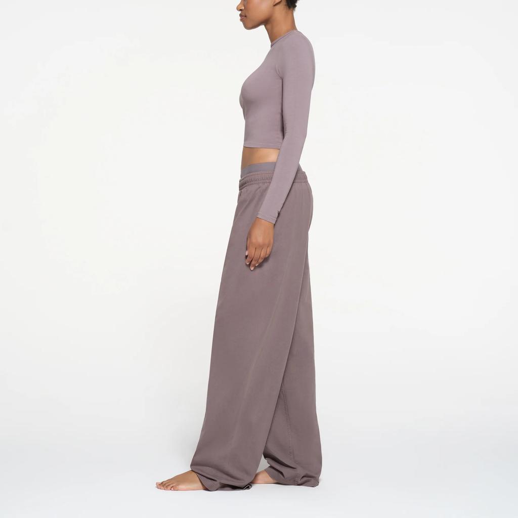 SKIMS Soft Fitted Cropped Long Sleeve T-Shirt Women tops Zinc AP-LGS-1370-ZNC