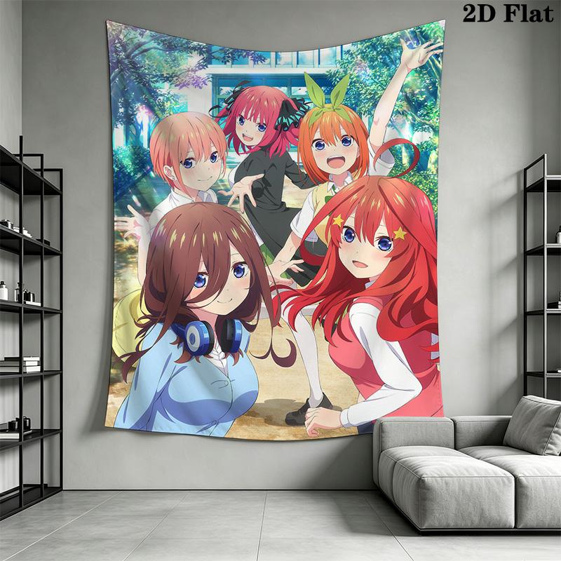 The Quintessential Quintuplets Pattern Home Decor Tapestry, Wall Hanging, Decorative RV Wall Cloth.DGT0925306