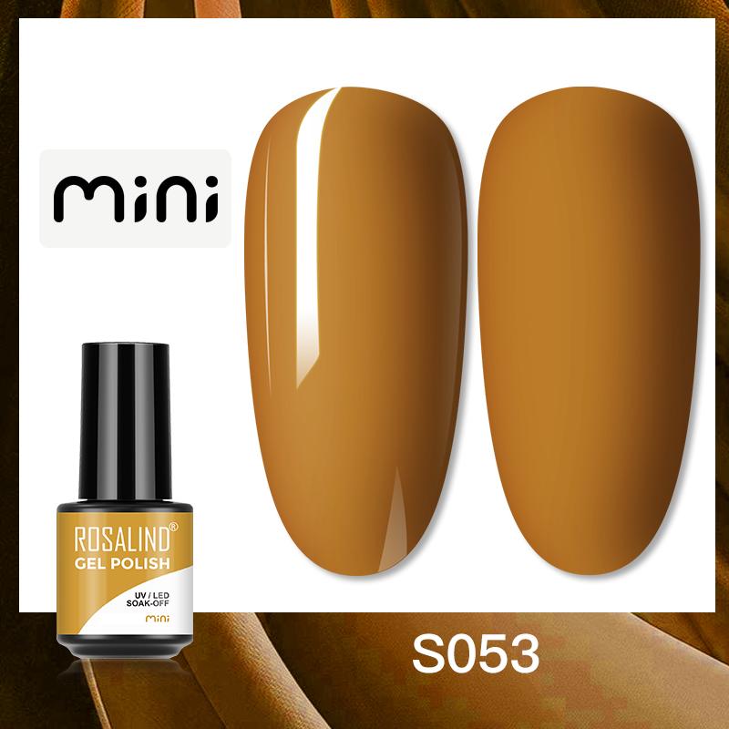 ROSALIND 150 Colors Mini Nail Gel Polish Soak Off UV Gel Nail Polish Long Lasting Base Top Gel Polish Temperature Cat Eye Glitter Nail Gel Glue