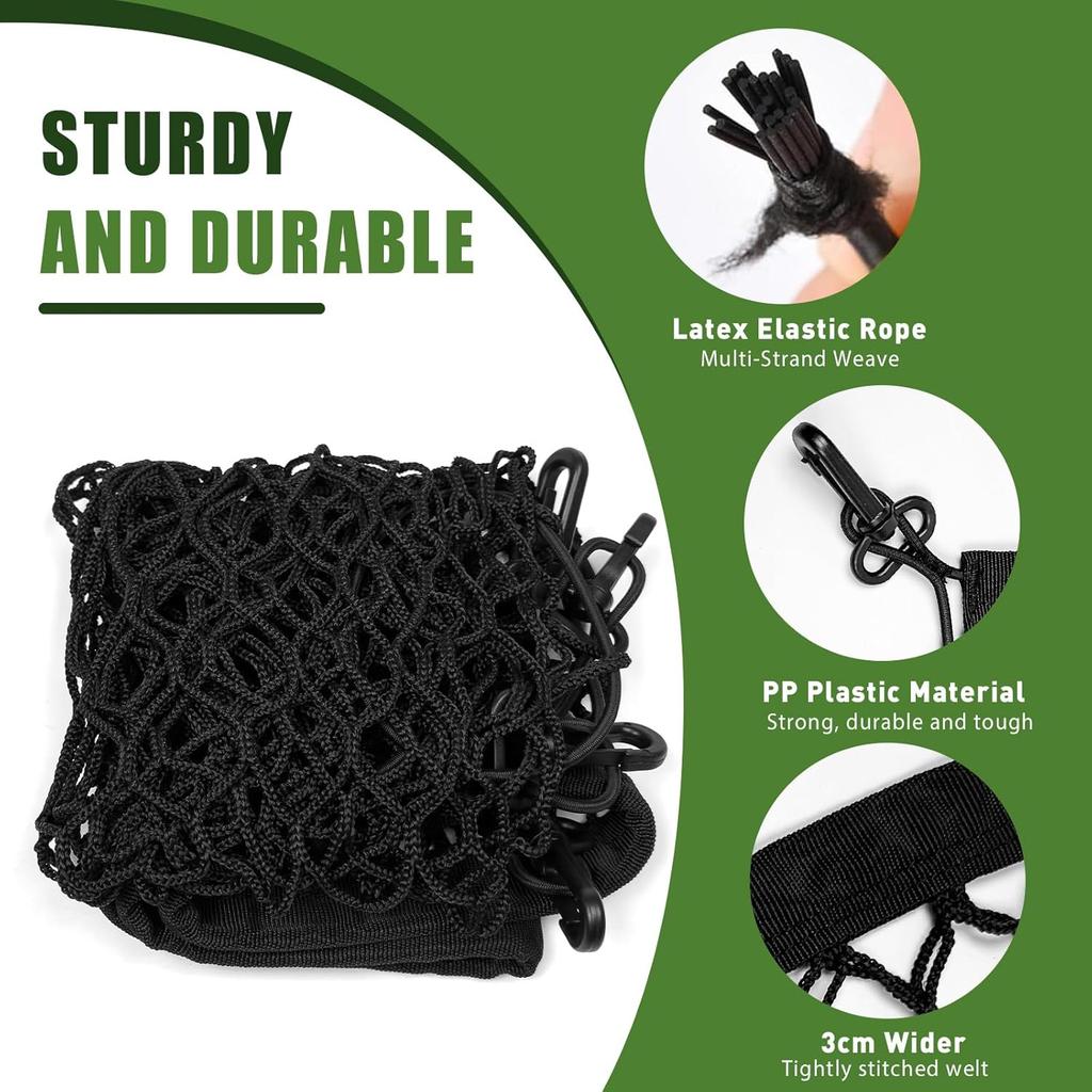 Trunk Cargo Net For 2010-2024 Toyota 4Runner 2 Row Model Only, Trunk Organizer Luggage Mesh Net Anti-Slip Rear Cargo Netting For 4 Runner SUV