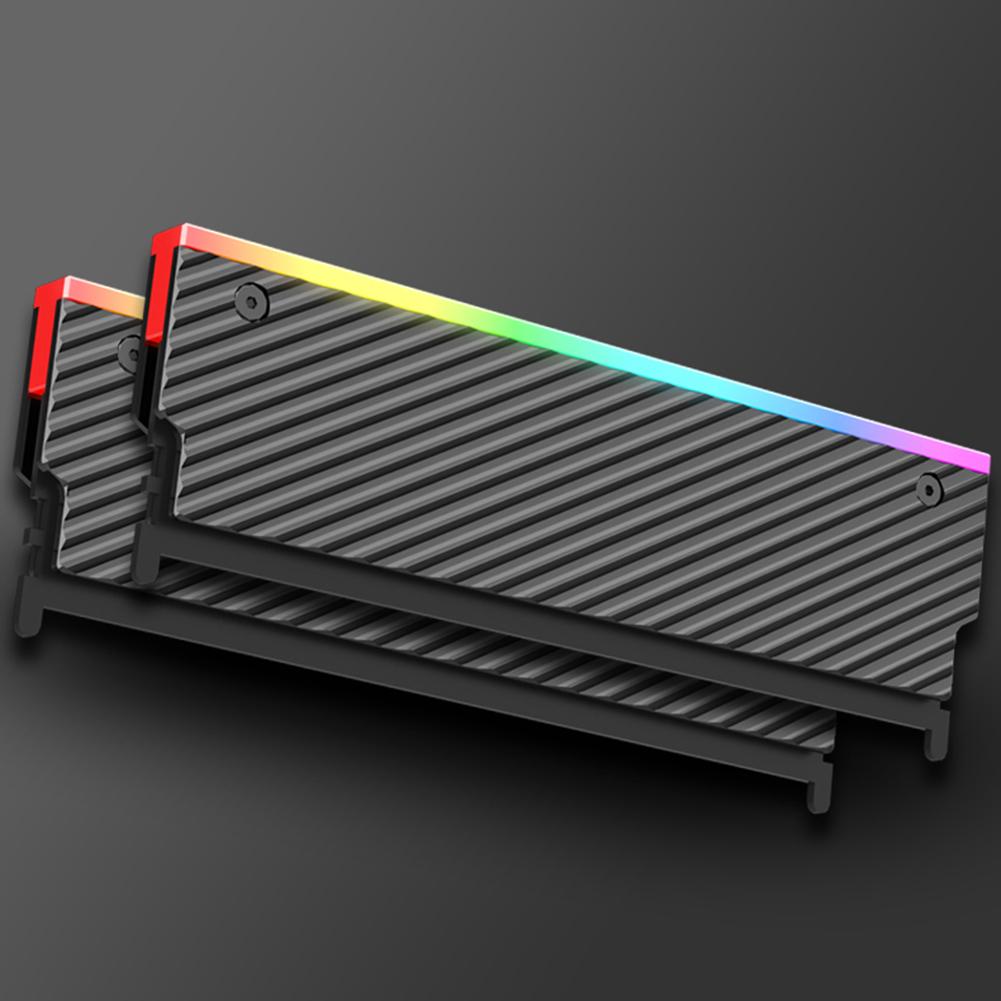 5V 3PIN ARGB DDR Memory RAM Cooler with Thermal Silicone Pad PC Memory Cooling Vest for DDR2 DDR3 DDR4 DDR5 Desktop Computer