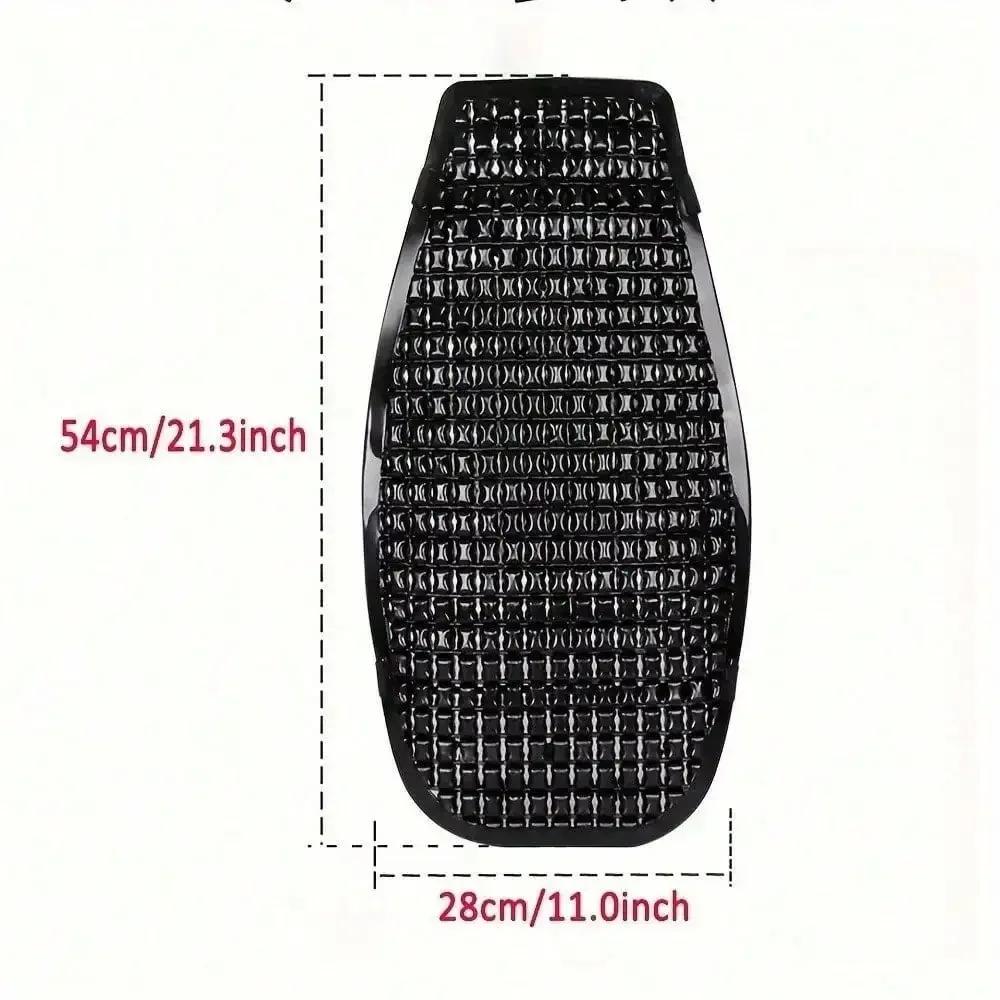 Schwarzes Gel-Sitzkissen für Motorrad, atmungsaktives und rutschfestes Kissen mit Schnellverschluss