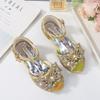 Shiny Butterfly Knot High Heel Sandals for Girls