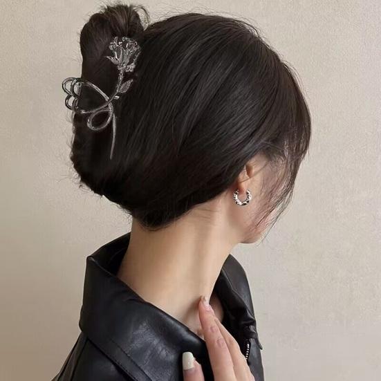 Pince à Cheveux Titanic Rose Métal - Accessoire élégant Pour Mariage Et Soirée