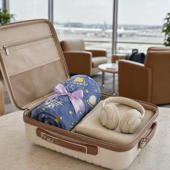 Manta para Siesta, Manta de Franela Gruesa de Doble Cara, Ligera con Tejido Antiestático, Manta Decorativa No Propensa a Encogerse para Todas las Estaciones