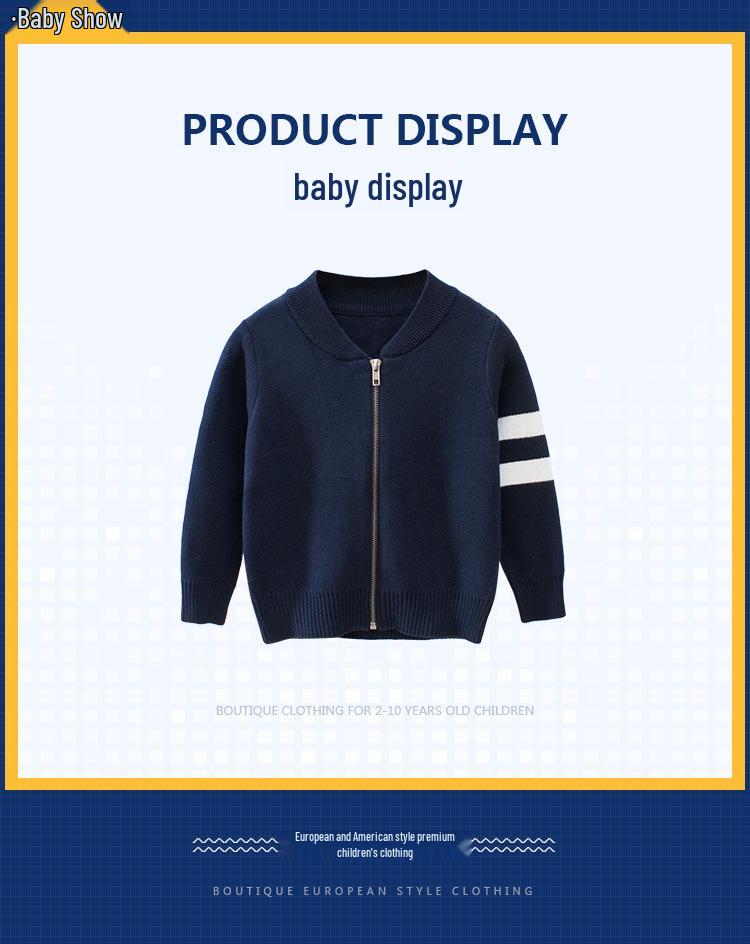 27kids Spring 2024 Korean Style Children's Sweater Jacket