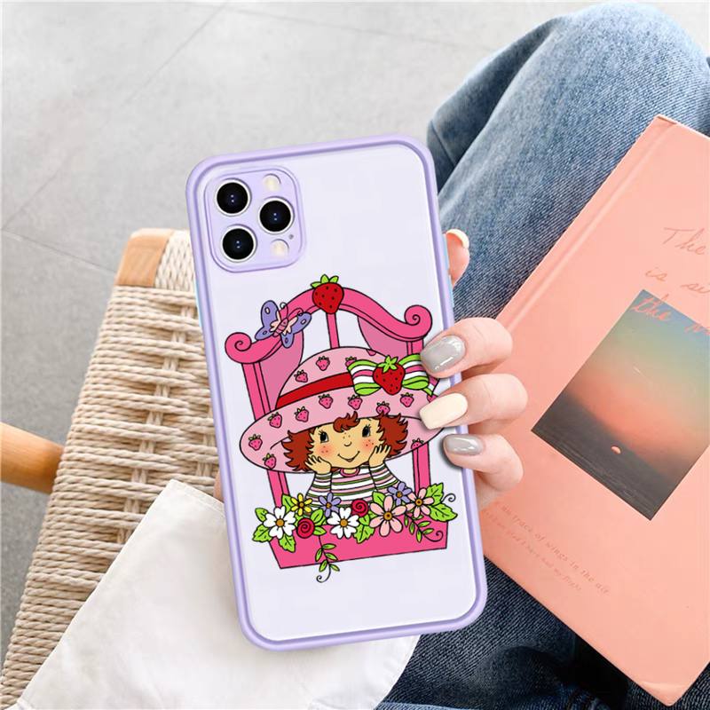 Strawberry Shortcake Phone Case for iPhone X XR XS 7 8 Plus 11 12 13 Pro MAX 13mini Translucent Matte Case